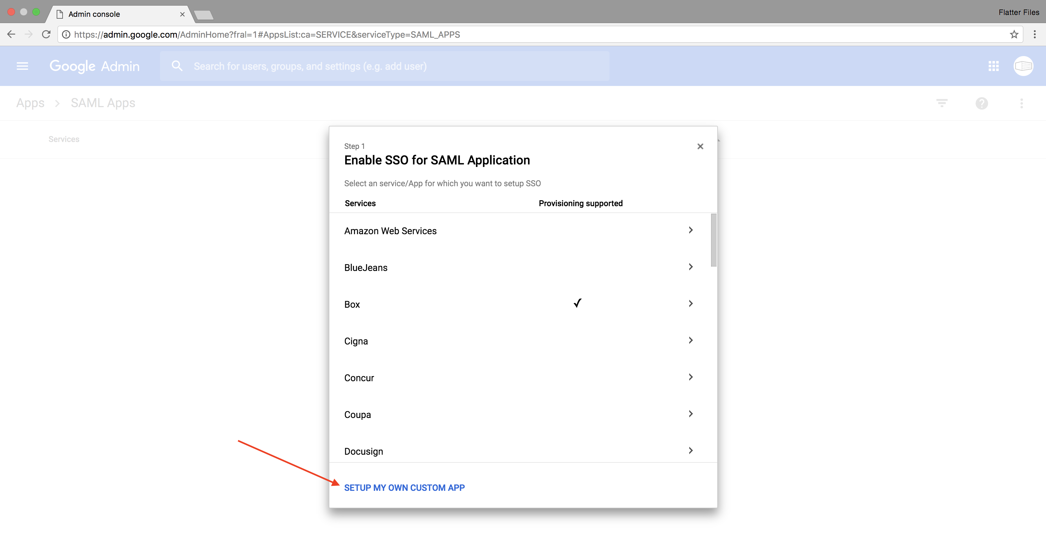 G Suite App Dialog