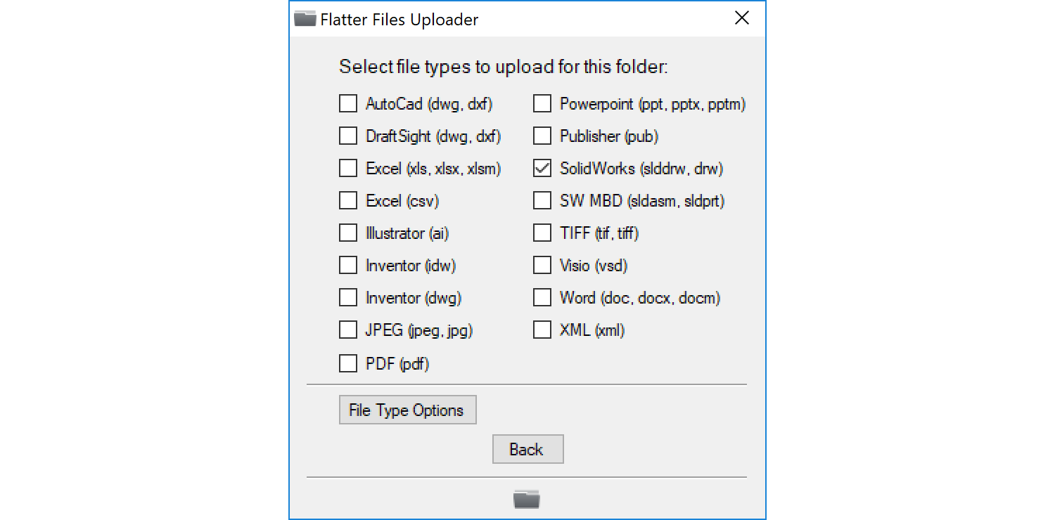 Uploader folder configuration