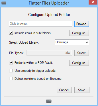 Uploader folder configuration